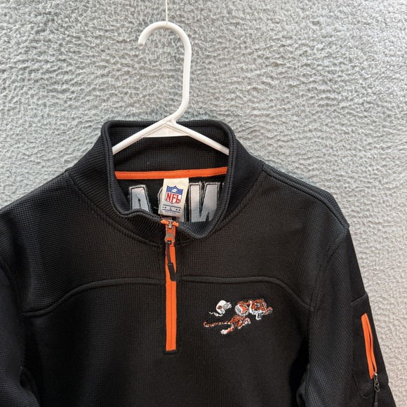 Cincinnati Bengals Sweatshirt Adult Large Black Heavyweight 1/4 Zip Pullover NEW - Picture 11 of 12